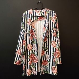 Retro 1990s rayon blazer / blouse